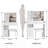 29.2" Small Size Left Drawer Desktop Vanity Table + Cushioned Stool, Extra Large Right sliding mirror, Multi Layer High Capacity Storage, Practical Fashionable Dresser, Suitable For Small Space-1331907156