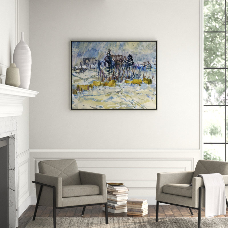 Paysage bleu - reproduction de cadre photo sur papier