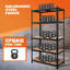 5 Tier Heavy Duty Garage Shelving Unit, 170cm Steel Storage Rack | galvanised steel frame,adjustable height and diy