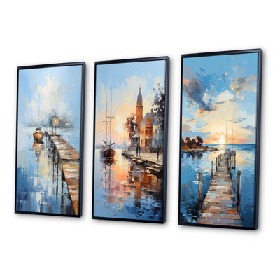 " Pier And Dock Nautical " 3 - Pieces