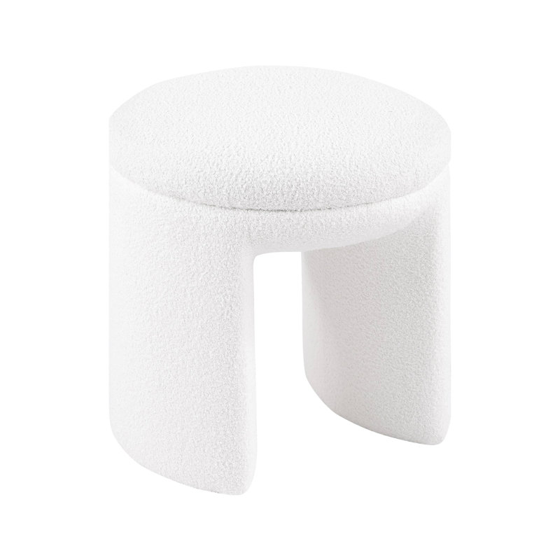 Tabouret contemporain l 18,4 po, beige, Beige