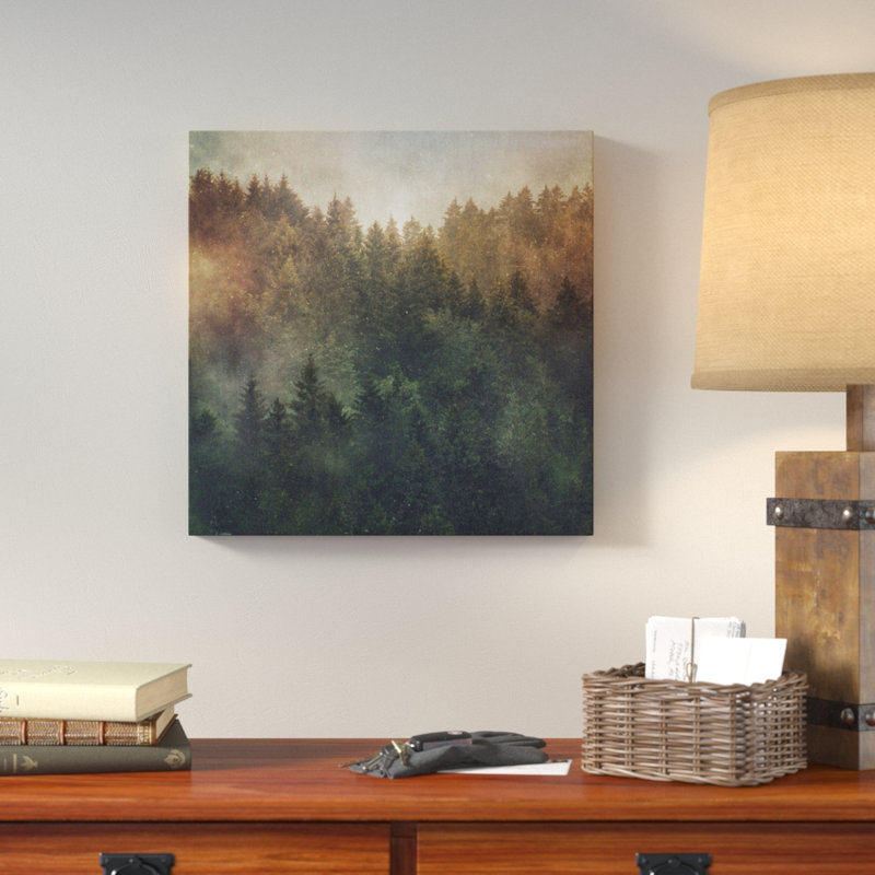 Impression sur toile tendue, "en veille", H 18 po x l 18 po x P 1,5 po, Toile avec cadre noir, Pas de tapis