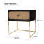 Honester 50.2cm W Particle Board / Chipboard Bedside Table