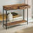 100Cm 2 Tier Rustic Console Table with 2 Drawers and Storage Shelf Entryway Living Room