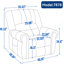 Fauteuil inclinable électrique Power Massage à double massage thermique, similicuir-2062446076