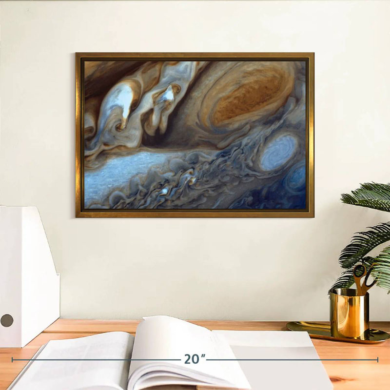 Formation du nuage de Jupiter, Cadre flottant doré, 13 po x 9 po