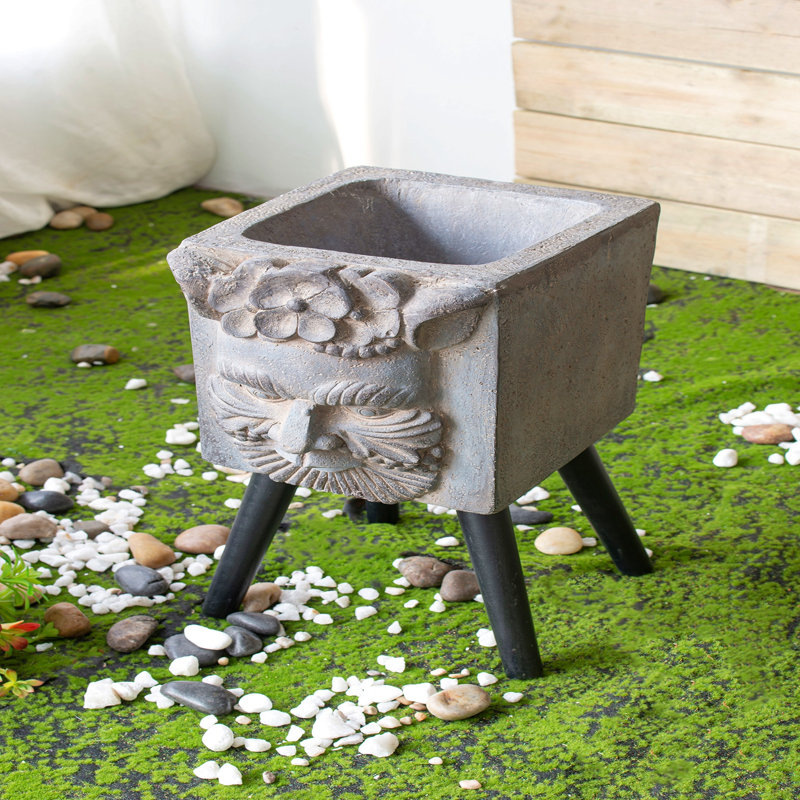 Pot de fleurs statue de dieu grec 11 "x 13" x 22 "avec pieds