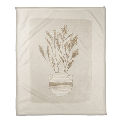 Pampas Jug Striped 2 Throw Blanket