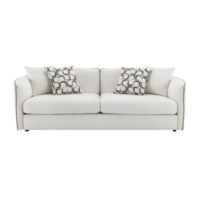 Yolanda Beige Chenille Sofa W/4 Pillows