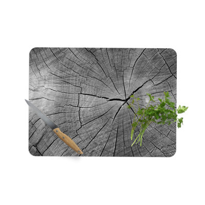 La planche à découper moderne en forme d'anneau en verre durable est idéale pour la cuisine et la préparation des aliments
