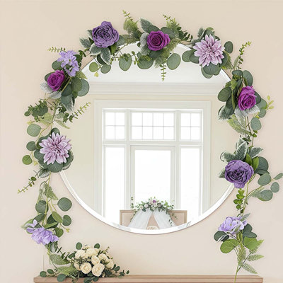 5,58 pieds de vigne artificielle rose fausse guirlande de fleurs fausse soie rose vigne suspendue pour fond de fête de mariage arche décoration de fond de jardin