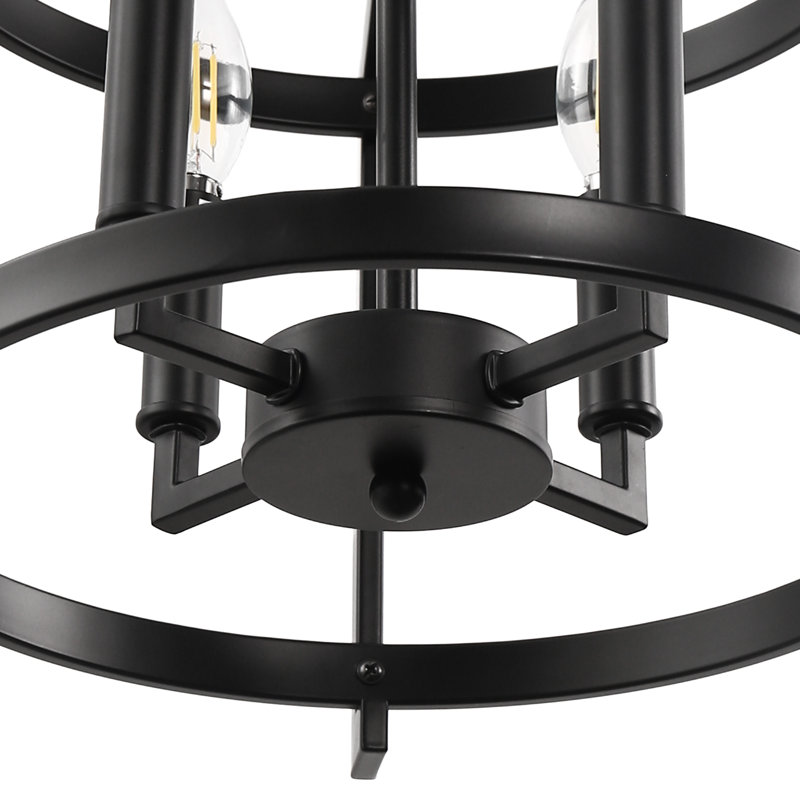 Hallvard Semi Flush Mount, Black