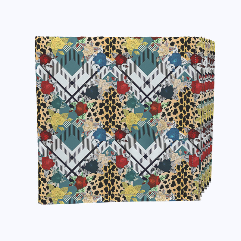 Polyester Animal Print Square Napkin