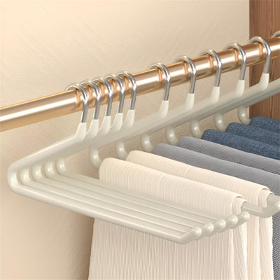 Élégants cintres en forme d'oie pour pantalons Solution de rangement anti-dérapante multifonctionnelle pour garde-robe