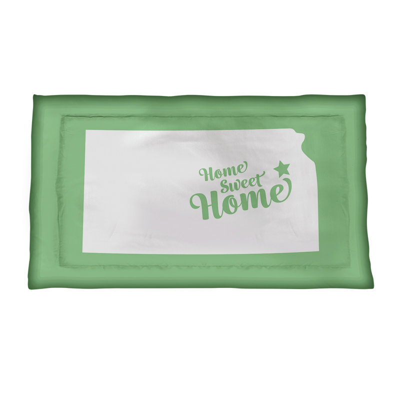Topeka Polyester Sham Set, Standard/Twin, Polyester, Green
