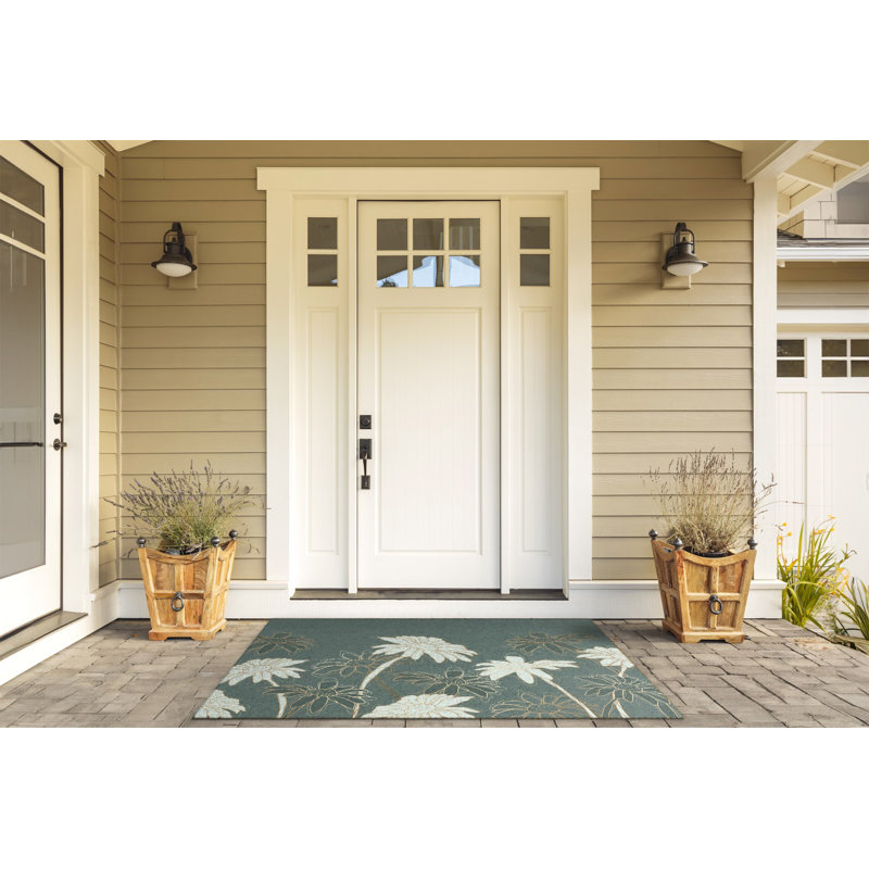 Non-Slip Floral Outdoor Doormat