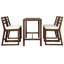 Ensemble de bar de patio rustique 5 pièces, ensemble de table de patio et chaises avec chaises ergonomiques, plateau de table à lattes en bois massif pour bord de piscine, balcon, cour arrière, porche-130154970-130154972-130154973