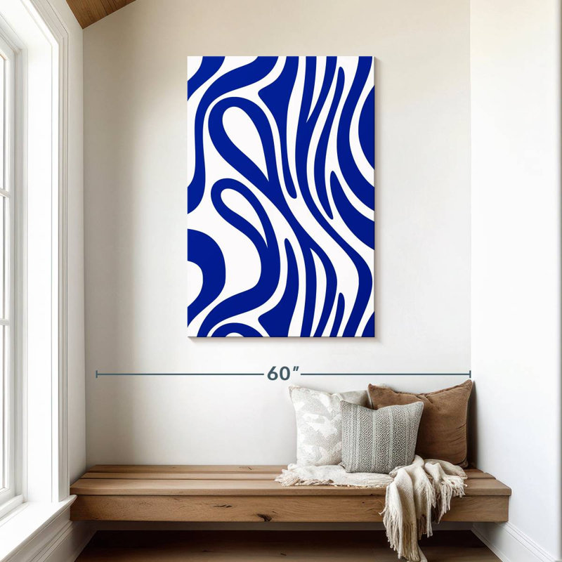 Motif de tourbillon bleu marine Avery, H 45 po x l 30 po