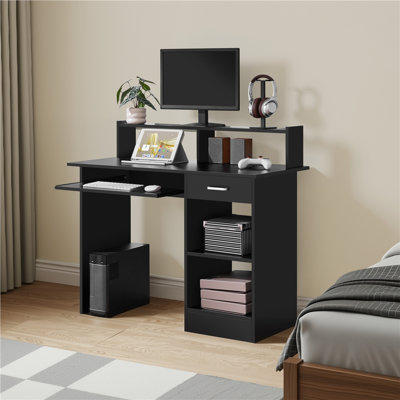 Derdine Desk with Hutch by Latitude Run