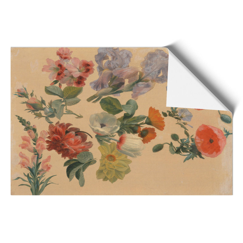 Studies of Flowers Vol.2 by Jacques-Laurent Agasse - Unframed Painting, 30cm H x 42cm W x 0.1cm D