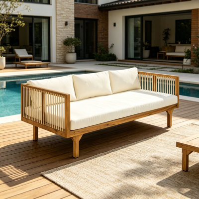 Outdoor Patio Sofa with Cushion