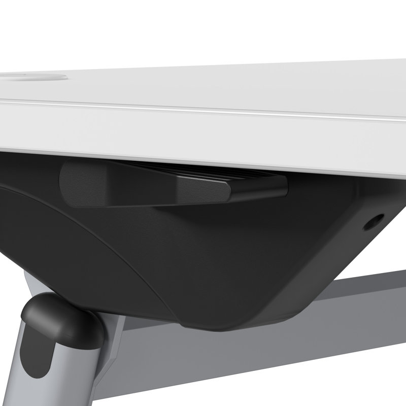 Bush Business Furniture Envision 60W Folding Training Table With Powered Grommets And 2 Chairs, 30" H x 60' L x 23.5" W