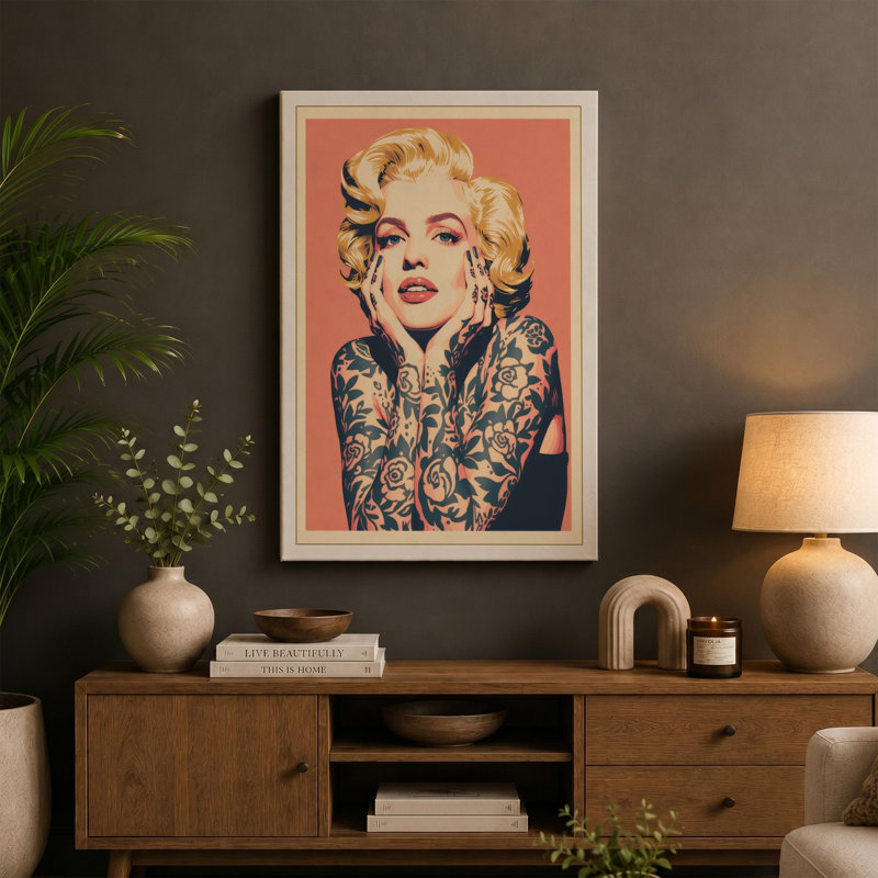Platinum Confidence Pop Art - Wrapped Canvas, 36x24 - 91.4 x 61.0 cm, Ochre Border