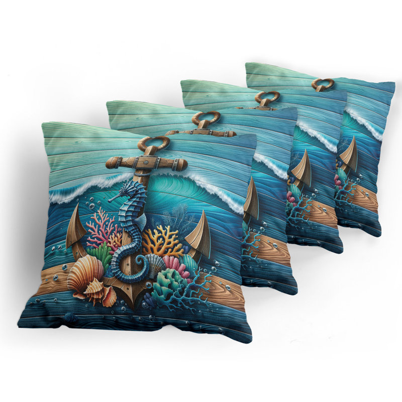 Fabric Reversible Throw Pillow, 24"H x 24"W