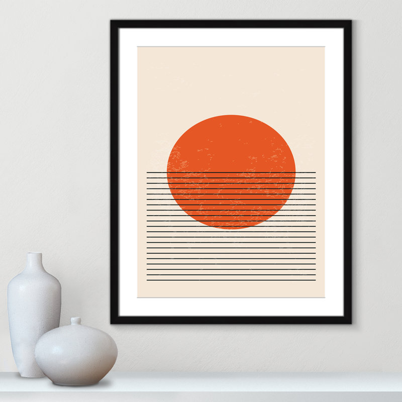 «Bright Minimal Series # 2» par Stanley, L 23,5 po x H 29,5 po, Matted Print, Satin Black