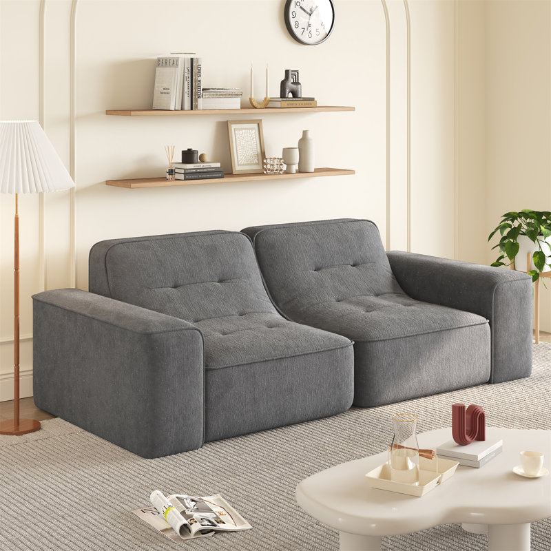 Canapé modulaire 83,6 po à 3 places 83,6 po, Gris