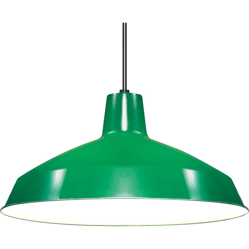 Luminaire suspendu en dôme à 1 lumière Gattis, Vert