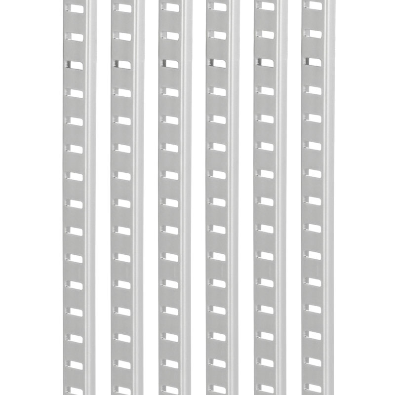 Shelf Track 36.3-Inch 6 Pack Adjustable Steel Wall Mounted Shelf Pilaster