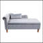 Chaise Lounge Indoor, Upholstered Rolled Arm with Storage & Pillow, Nailhead Trim for Luxurious Comfort and Style-653963761