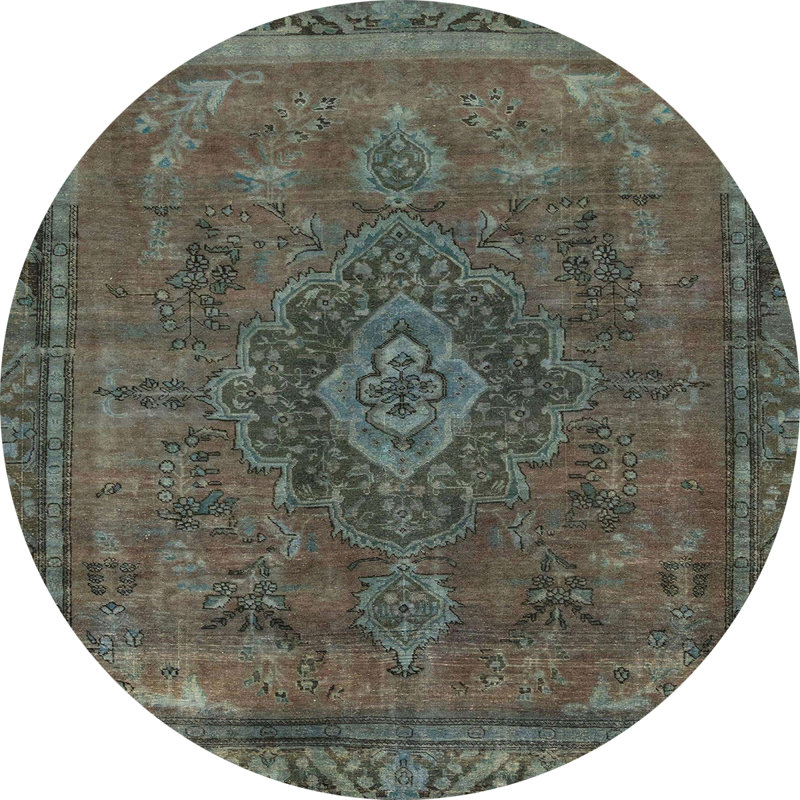 Abstract Indoor Rug, Round 8'
