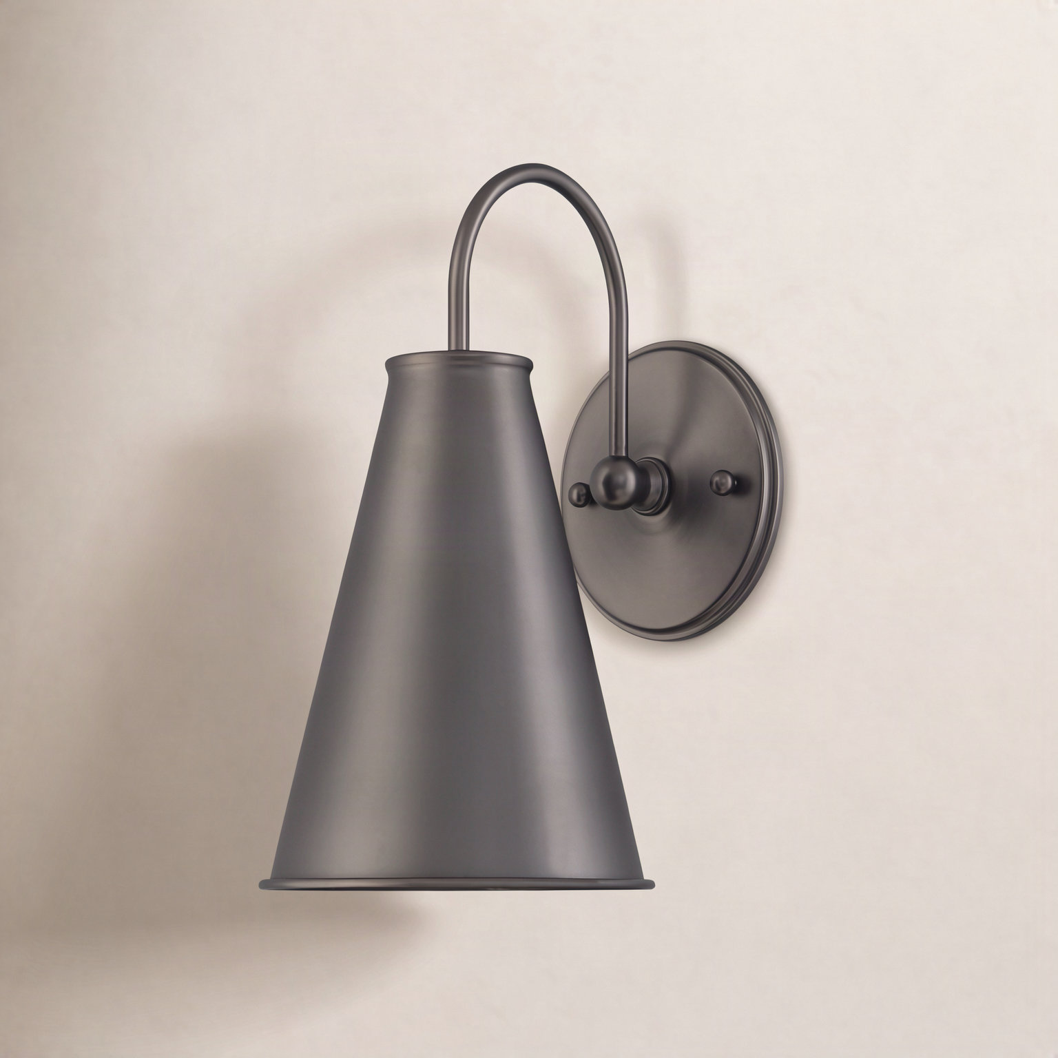 Dimson Single Light Armed Sconce, Bronze