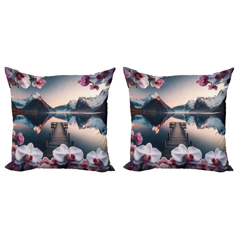 Housse de coussin sod1053_Ambesonne Lake, H 20 po x l 20 po