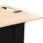 Kitchen Island With Electrical Socket & Foldable Leaf. Black. Wine Holder, Side Storage. Easy To Use And Clean Power Storage Leaf, Stand Cabinet - Black-1349908488