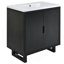 Ensemble de meuble-lavabo 30 po avec lavabo, armoire combinée, armoire de rangement pour salle de bain, structure en bois massif (identique à celle du modèle SV000008AAB-1)