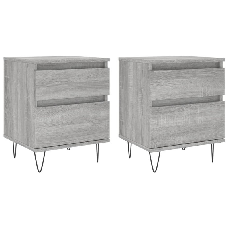 Manufactured Wood Bedside Table, Grey Sonoma