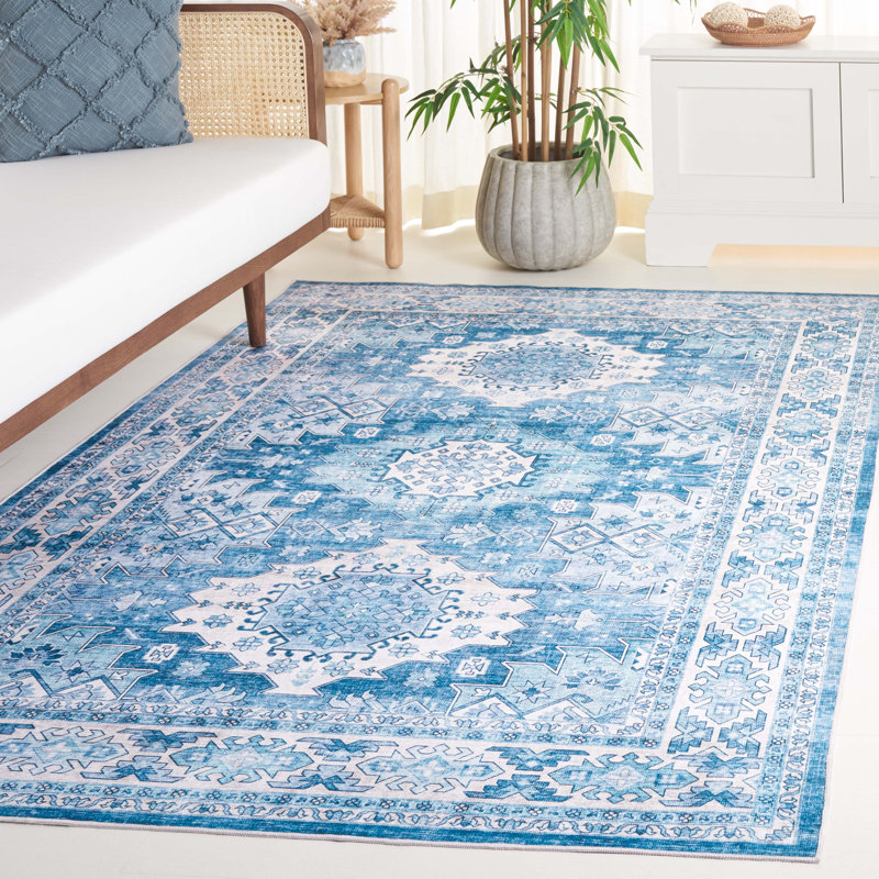Miljan Performance Machine Washable Oriental Rug, Rectangle 5' x 8'