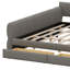 Lit plateforme tapissier intelligent avec tiroirs pratiques et prises USB-2027255156