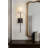 25" Tall Transitional Wall Sconce In Bronze With White Linen Shade Modern Farmhouse Fabric Wall Light Fixture For Bedside Hallway Bathroom