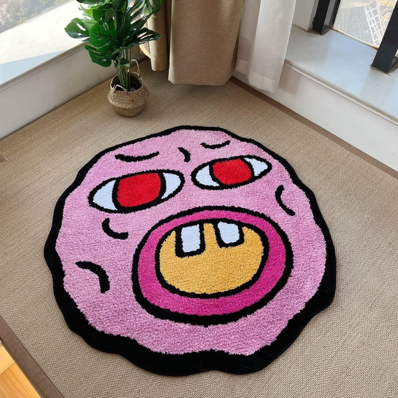 Novelty 59.94 cm x 59.94 cm Abstract Area Rug