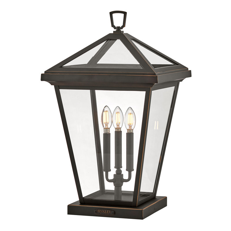 Alford Place 3-Light Outdoor Pier Mount Lantern, Oil Rubbed Bronze