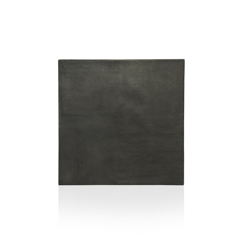 Terrell Outdoor Square Side Table, Dark Gray