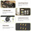 Îlot de cuisine avec abattant et station de charge, chariot de cuisine mobile sur roulettes, 2 tiroirs de rangement, armoire à déchets, tablettes ouvertes à 3 niveaux-1258767956