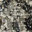 Tapis oriental en polyester tissé à la machine en gris-155099480