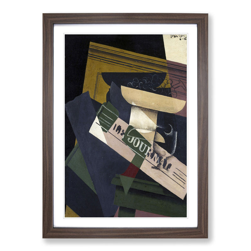 Journal by Juan Gris - Framed Print, 65cm H x 48cm W x 2cm D, Walnut Framed