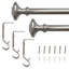 Tringle à rideau simple 1 po Pocklingt, nickel brossé-327532245