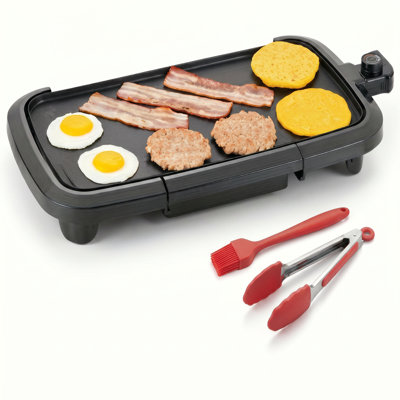 AORAN Electric Griddle Indoor – Versatile Nonstick Griddle for Pancakes and Tacos, Ideal as a Flat Top Griddle and Comal Electrico para Tortillas Grande